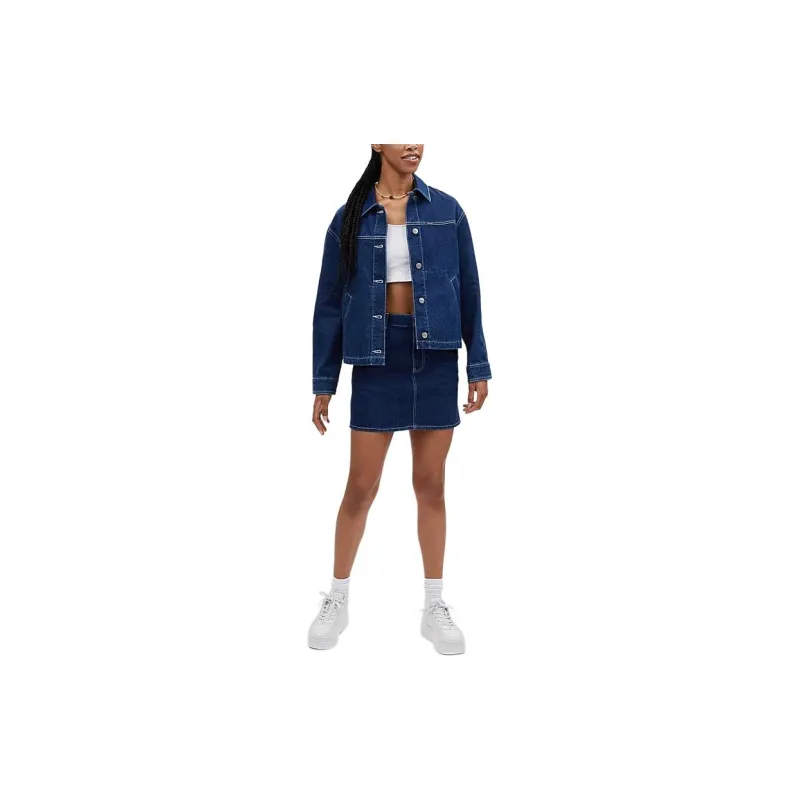 COACH SS24 Denim Jacket Women's Blue-1