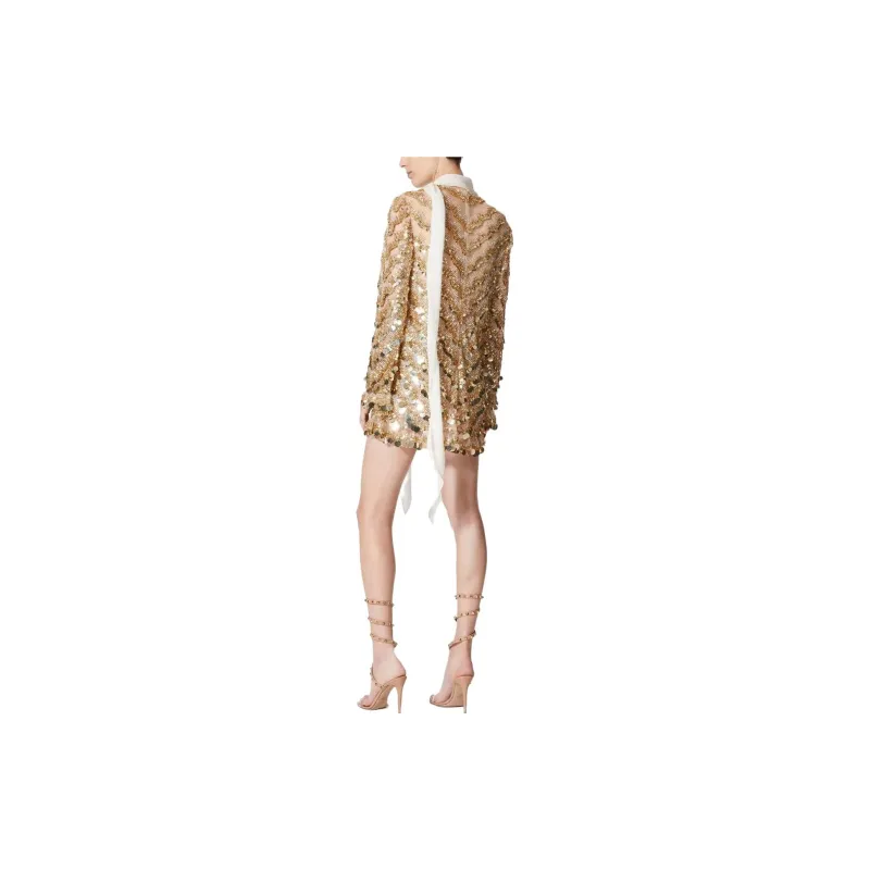 Valentino Long-Sleeved Dresses Women's Yellow-2