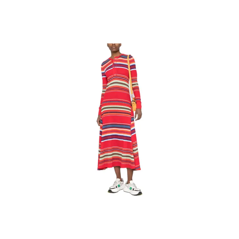 Polo Ralph Lauren Long Sleeved Dresses Women's Red-1