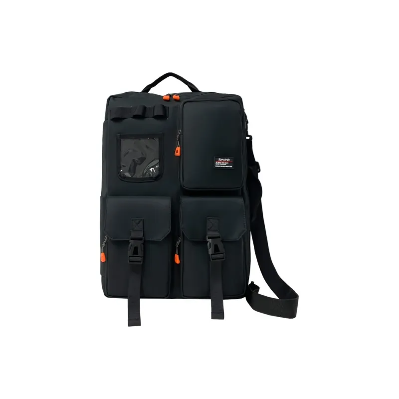 Yalu Oxford Backpack Regular Unisex Black/Green/Blue-0