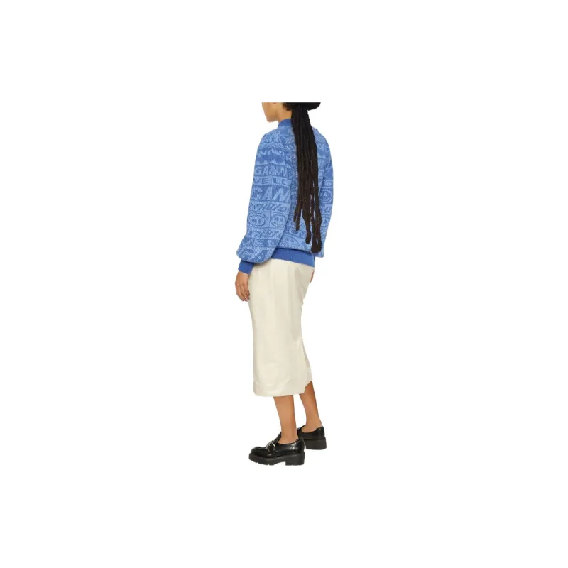 GANNI FW22 Sweater Knitwear Women's Blue-3
