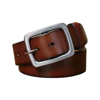 JEANSWEST Cow Leather Leather Belts Men's Width  3.8cm