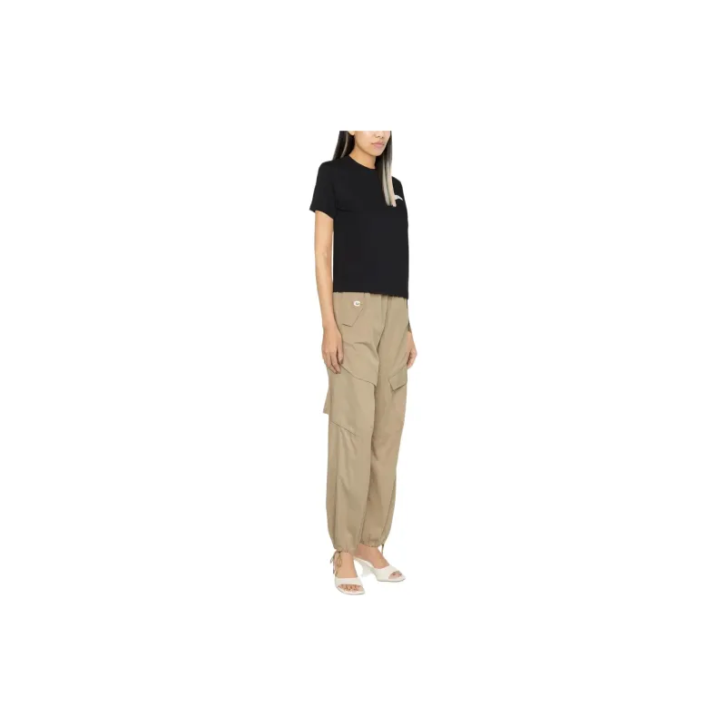 Jacquemus Le Camargue Wavy Logo Short T Shirt 'Black'-3