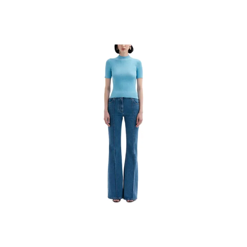 Oscar De La Renta Ribbed knit Silk blend Top-1