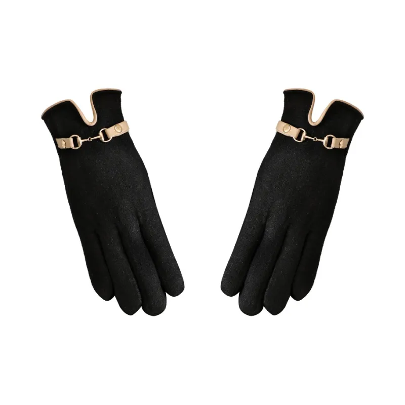Shizhu Wool Knit Gloves Women's-0