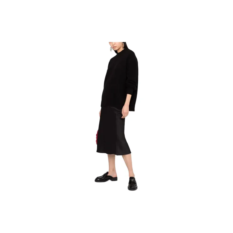 Anine Bing Bar Fluted Satin Midi Skirt-3