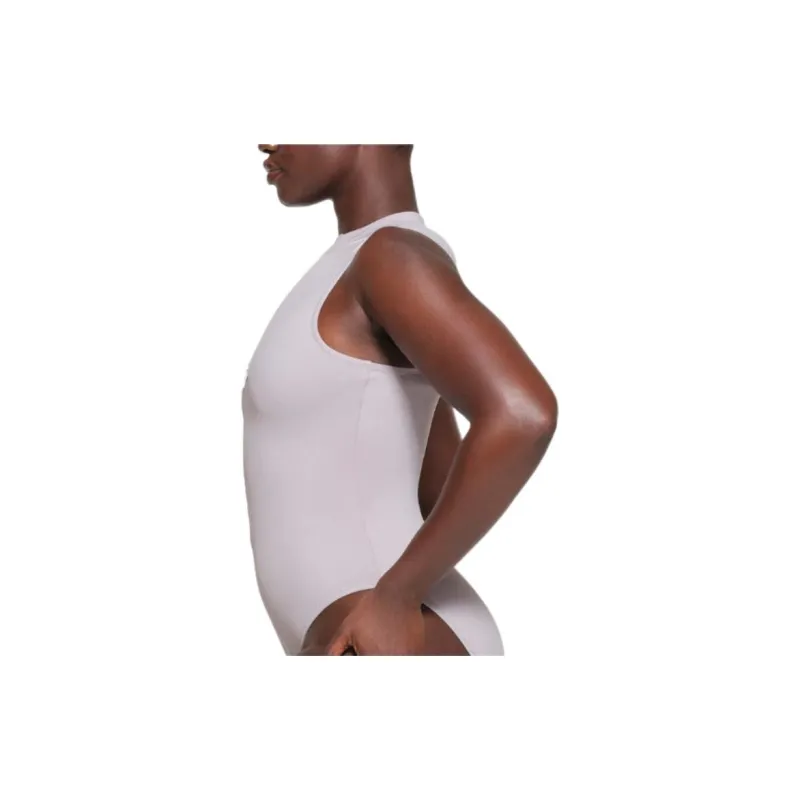 SKIMS SIGNATURE SWIM ZIP FRONT SLEEVELESS ONE PIECE One-piece Swimsuit Women's Chrome/Chrome-Plated-3