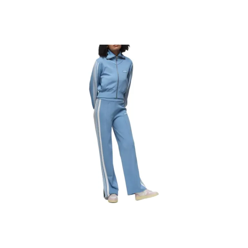 AUTRY Logo Embroidered Striped Knitted Track Pants-1