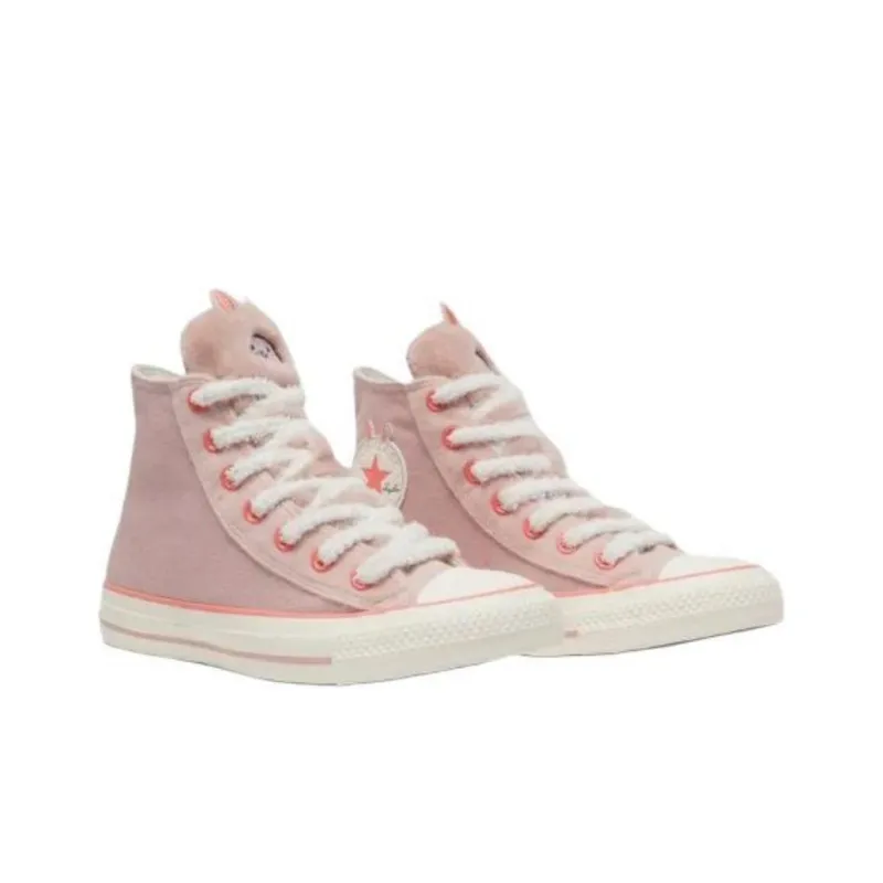 Converse All Star Anti Slip Wear Resistant High Top Skateboard Shoes Unisex Pink-2