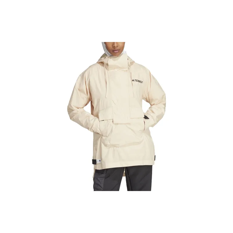 Adidas Windbreaker Jackets Women's Beige Yellow-1