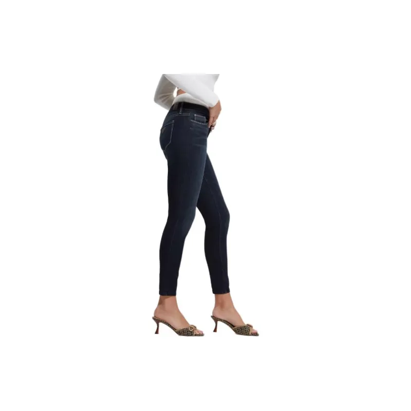 GUESS Low-Rise Power Skinny Jeans Jeans Women's Dark Blue-4