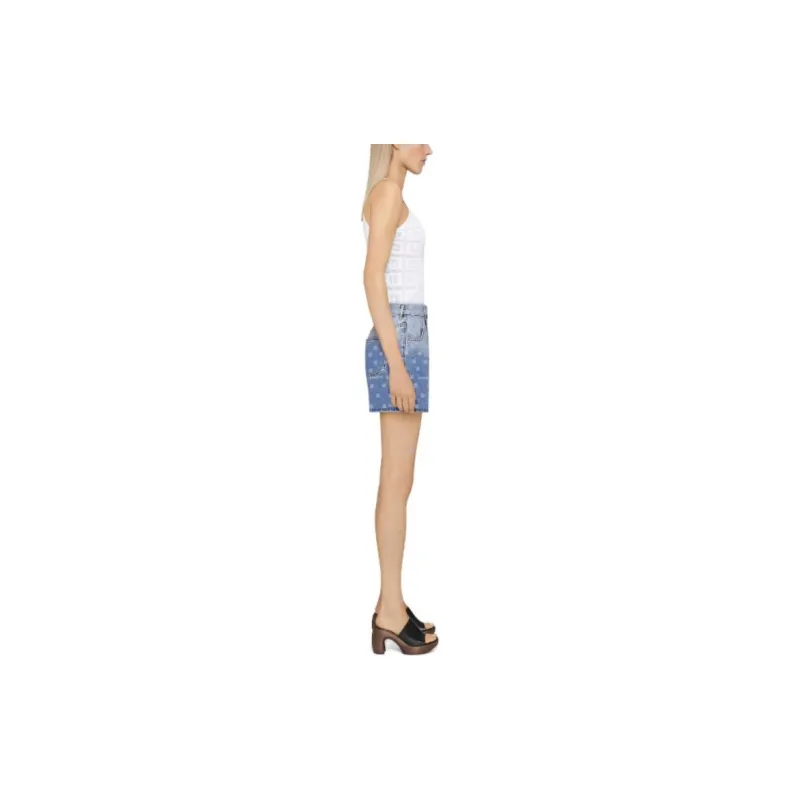 Givenchy Denim Long Skirts Women's Blue-3