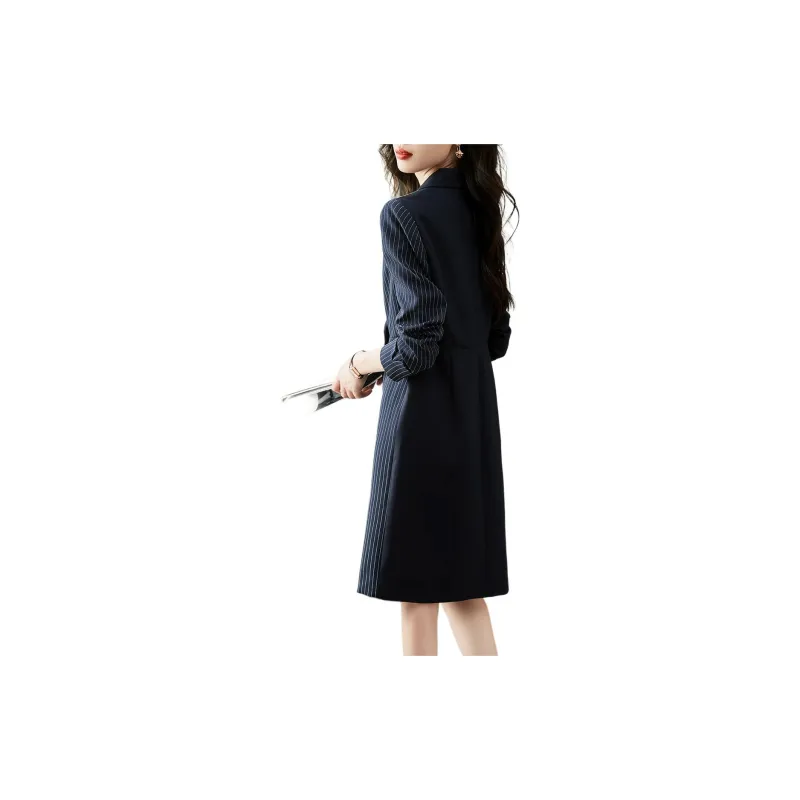 XWI Long Sleeved Dress Women's Navy Blue-0