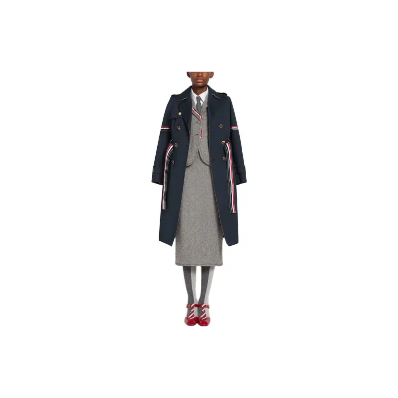 THOM BROWNE· Business Suits Coats Women's Gray-3