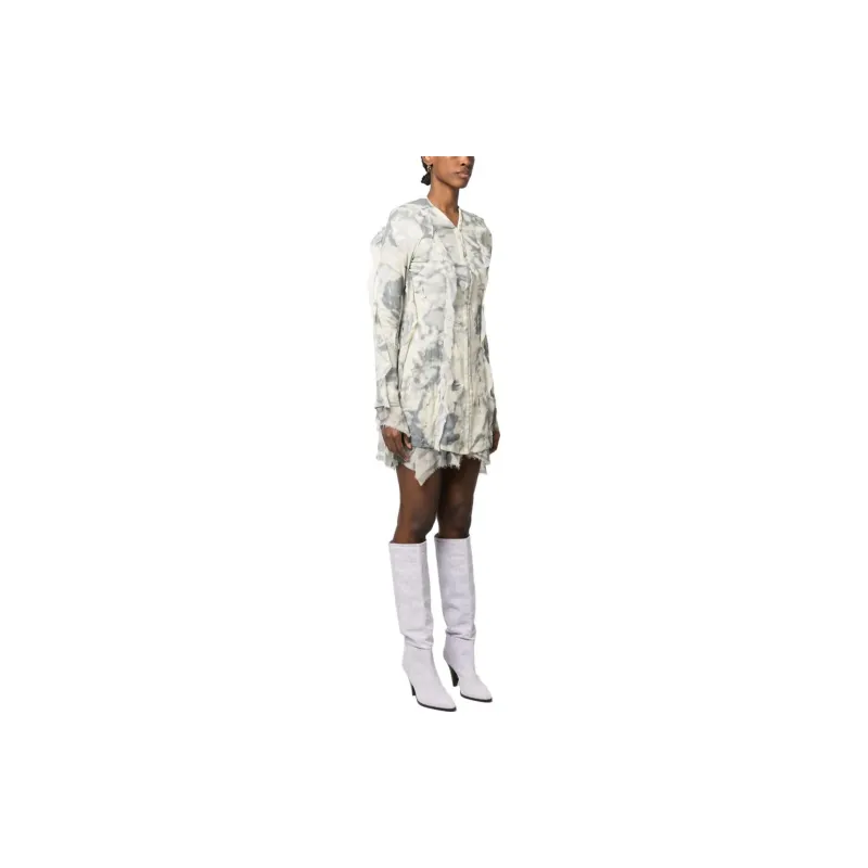 DIESEL Long-Sleeved Dresses Women's Light Gray-3