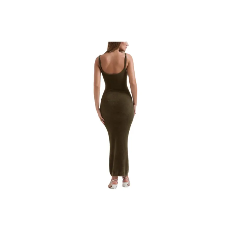HOUSE OF CB Slip Dress Women's KHAKI/Khaki-3