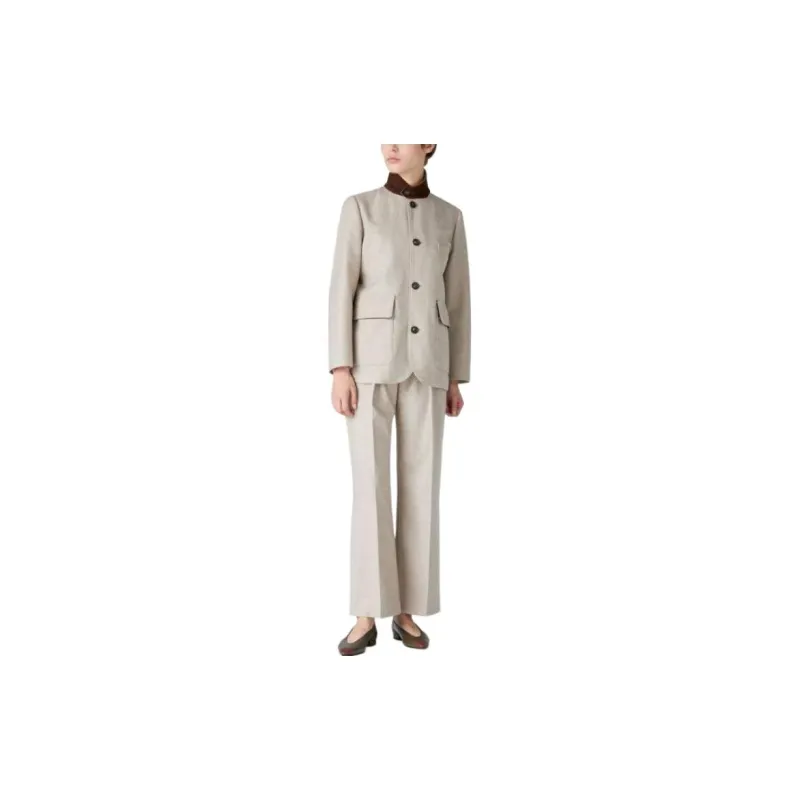 Loro Piana Mini Roadster Jacket Jackets & Coats Women's Light Gray-3