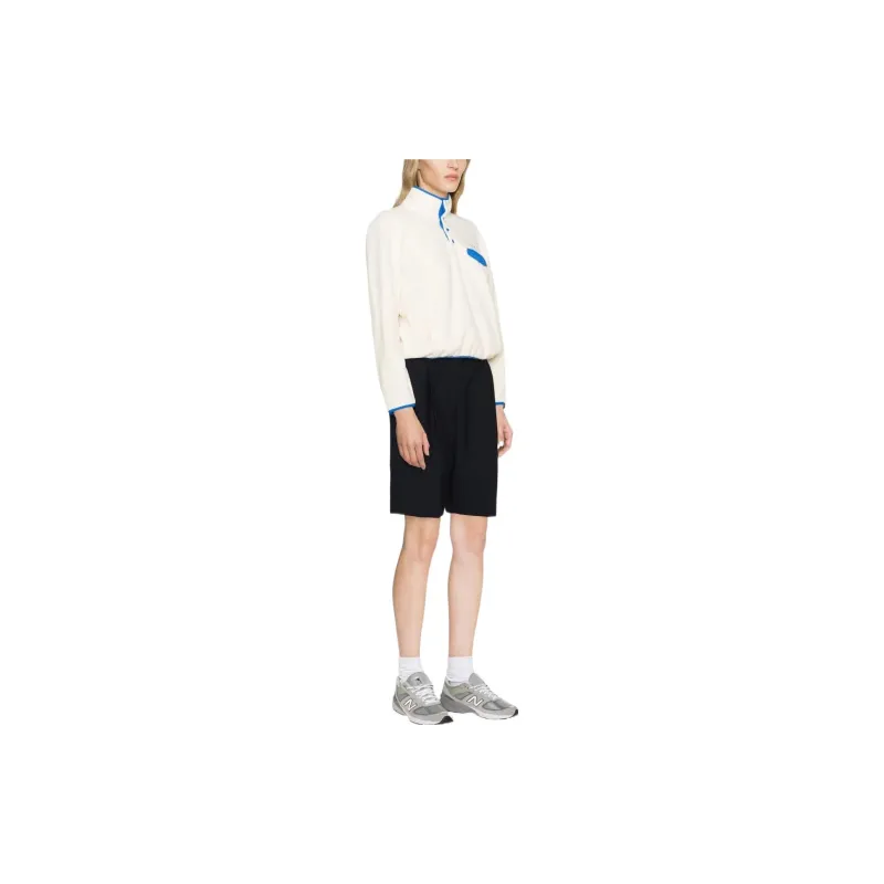 SPORTY & RICH Serif Logo embroidered Polar Sweatshirt-3