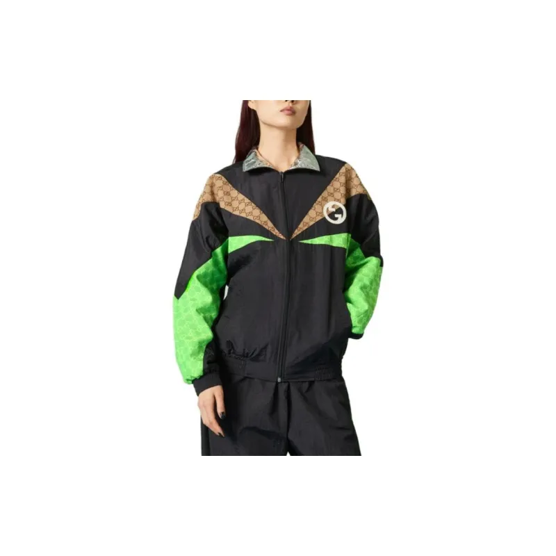 GUCCI Panelled Gg Canvas Bomber Jacket-1