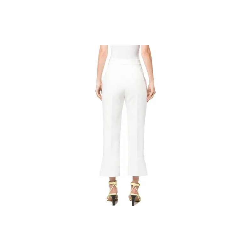 MSGM Cropped leg Flared Trousers-3