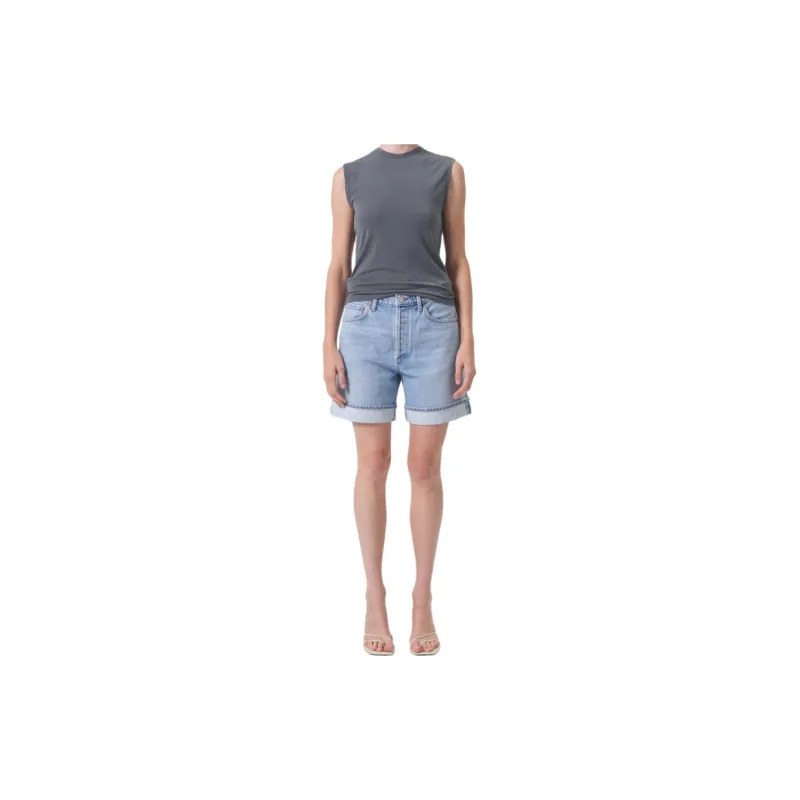 AGOLDE Dame High waisted Denim Shorts-1