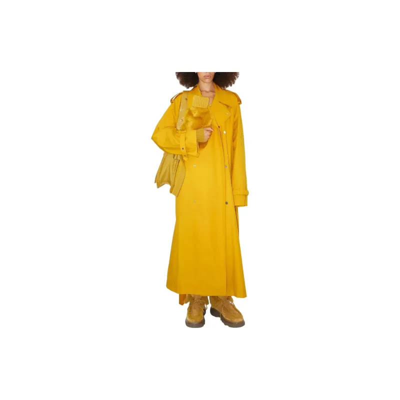 Burberry Trench Coats Women's Yellow-1