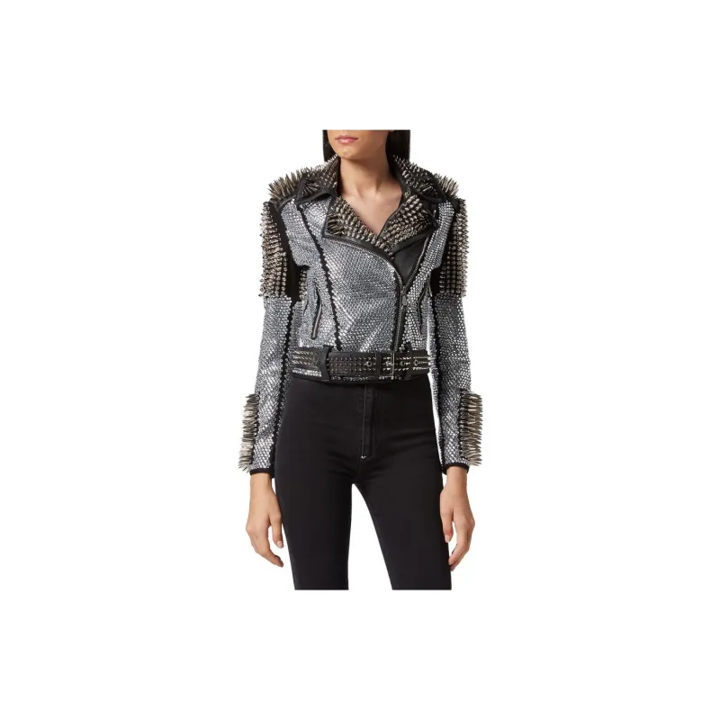 PHILIPP PLEIN Crystal Studded Jacket-1