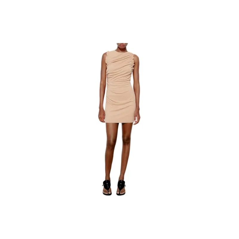 ZARA Sleeveless Dress Women's Light Pink-2