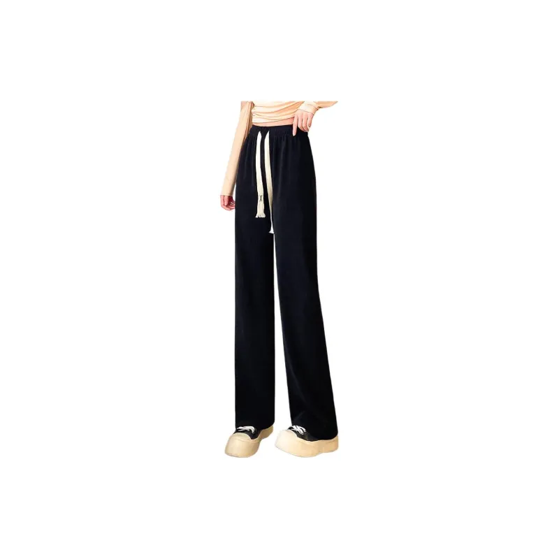 Ya Sheep People Casual Pants Women's Black-1
