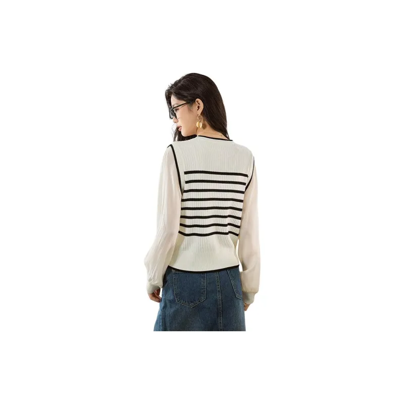 Yi Mengyuan Sweater Women's Black White-13