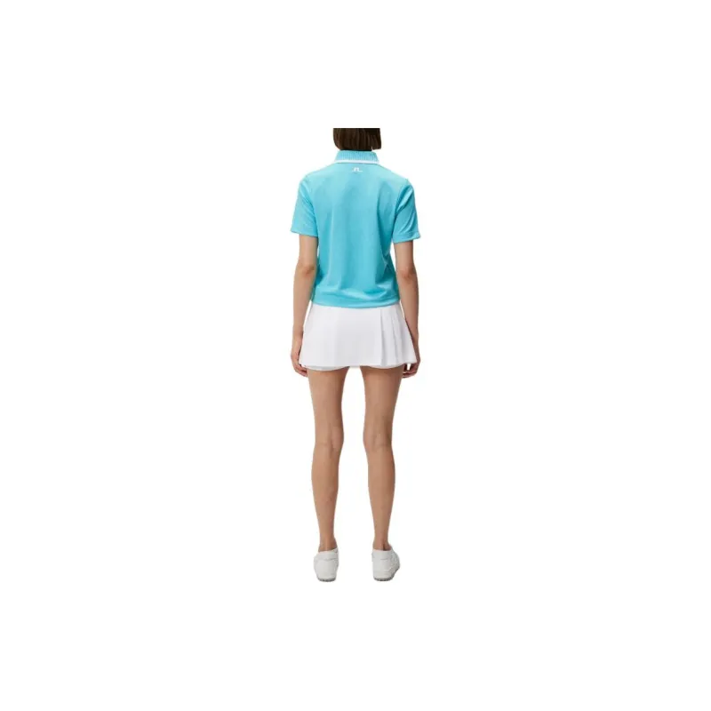 J.Lindeberg Carina Jacquard Polo Shirt Women's Blue-2