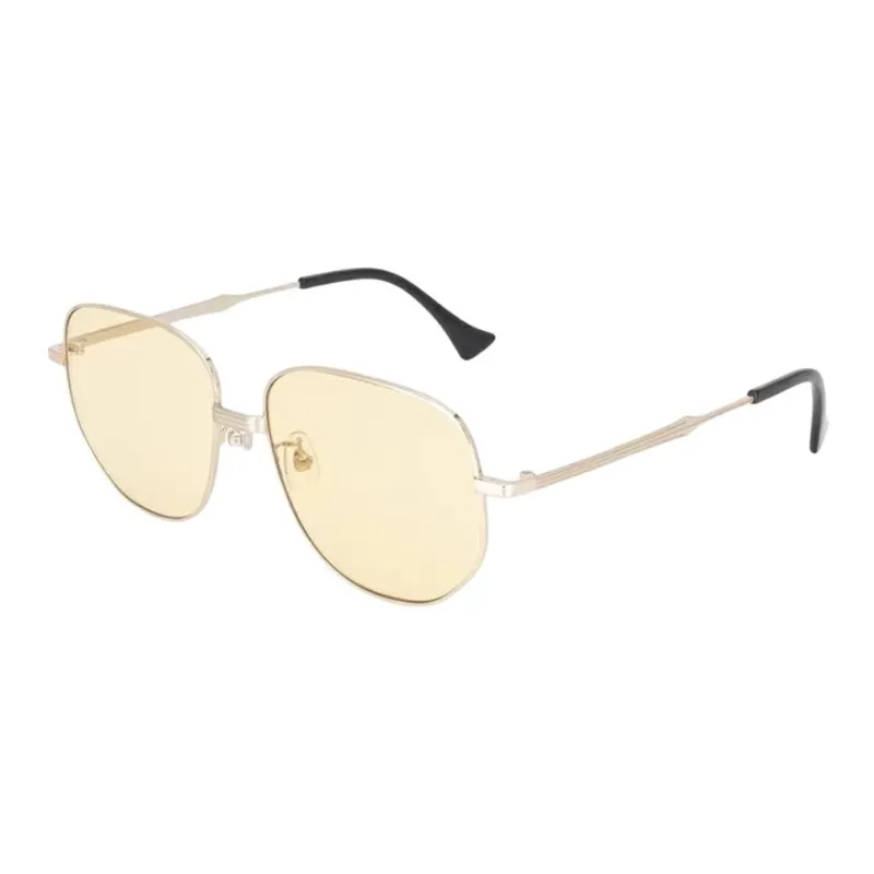 JINS Metal Square Sunglasses Men's Gold-0