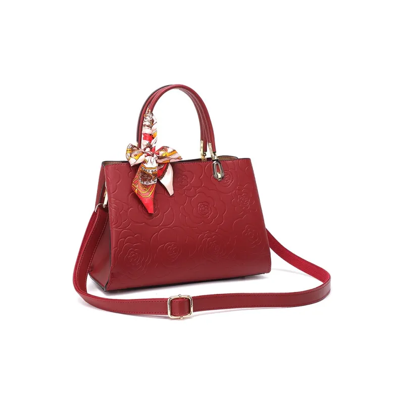 PAYOT Synthetic Leather Wedding Bag Shoulder Handbag Regular Women's Blue/Burgundy-9