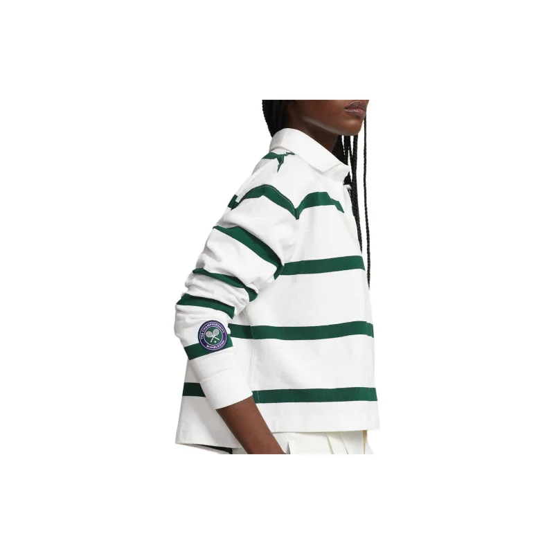 Polo Ralph Lauren Wimbledon Tennis Open Collection SS24 Polo Shirt Women's Porcelain White-3