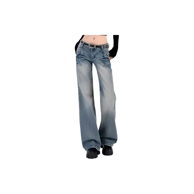 YINLEI Jeans Women's Blue-2