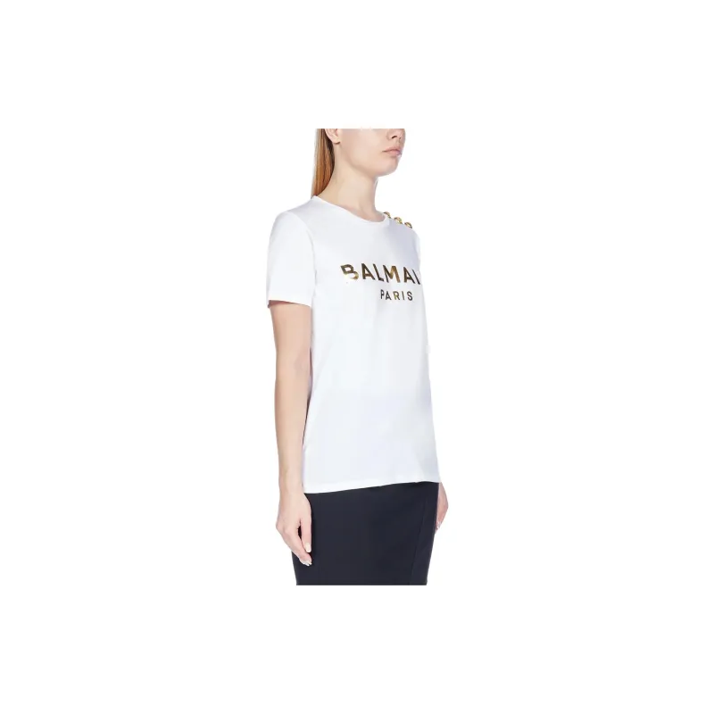 BALMAIN T Shirts Women's White-2