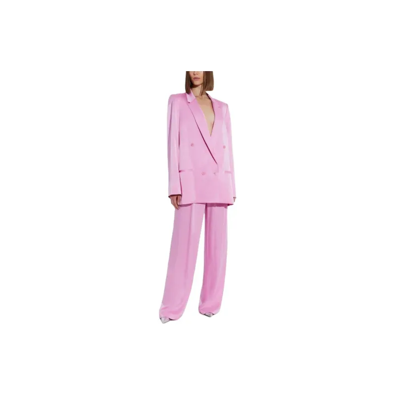 LAPOINTE Double-breasted Satin Blazer-1