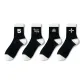 Black Numbers+Black Text+Black Floral+Black Four-Leaf Clover[4 Pack]