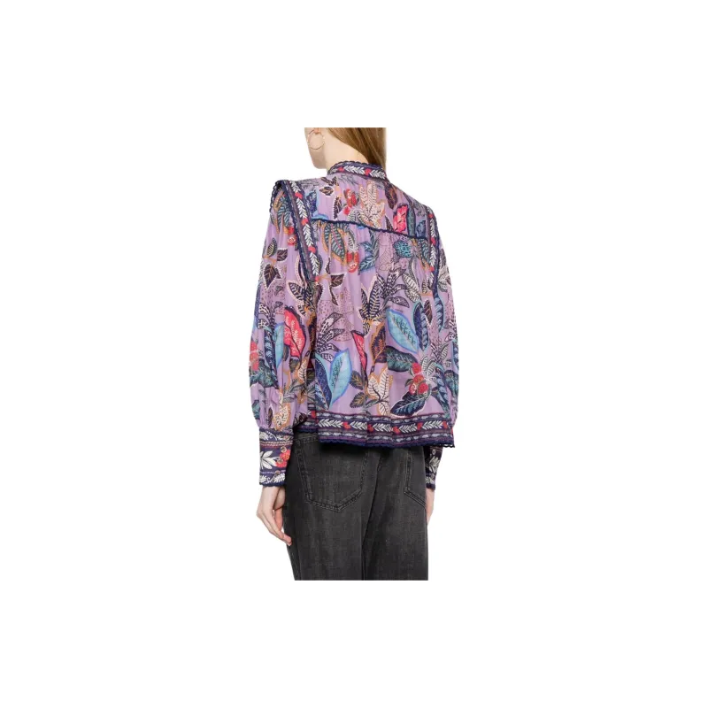 FARM RIO Floral-print Cotton Blouse-3