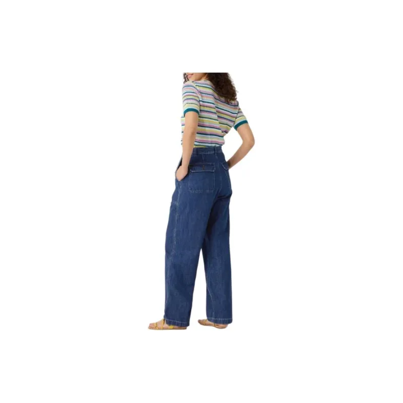 Ines De La Fressange X UNIQLO X Ines De La Fressange Jeans Women's Royal Blue-2