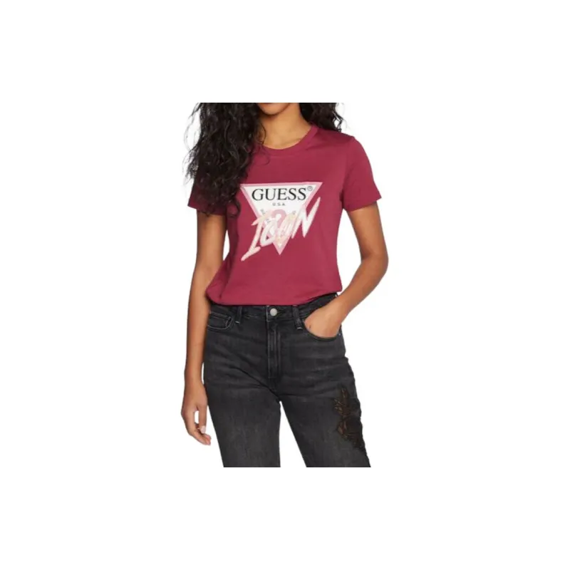 GUESS T Shirts Women's Red-2