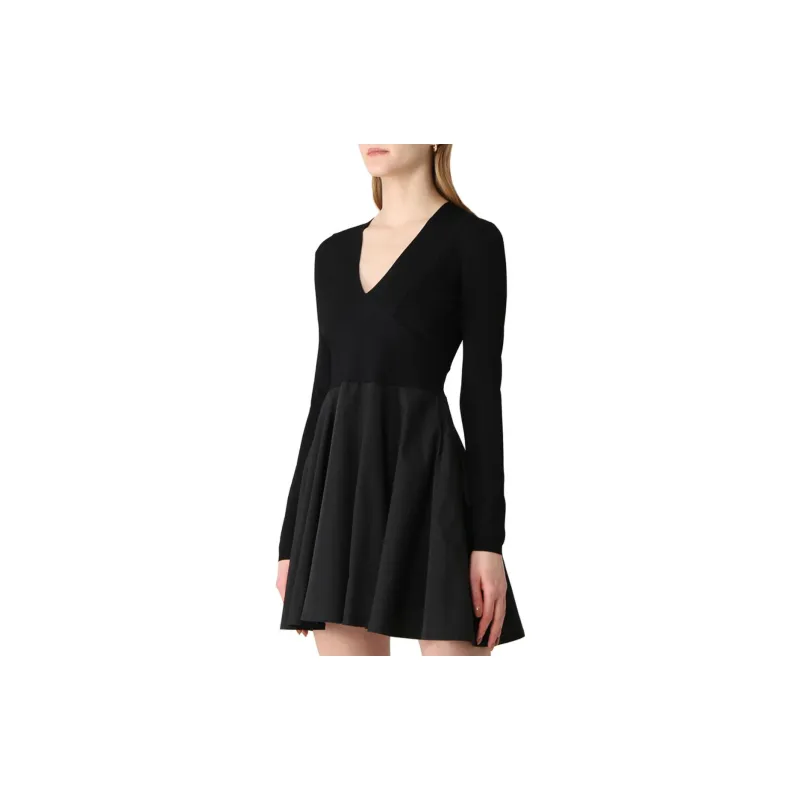 Valentino Long Sleeved Dresses Women's Black-3