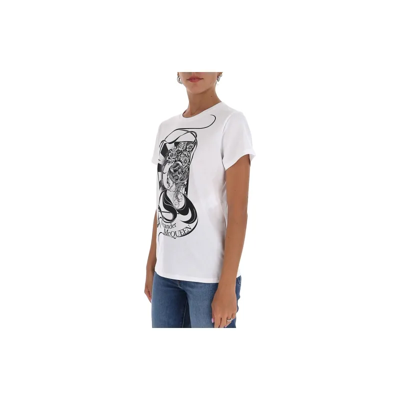 Alexander McQueen T Shirts Women's White-4