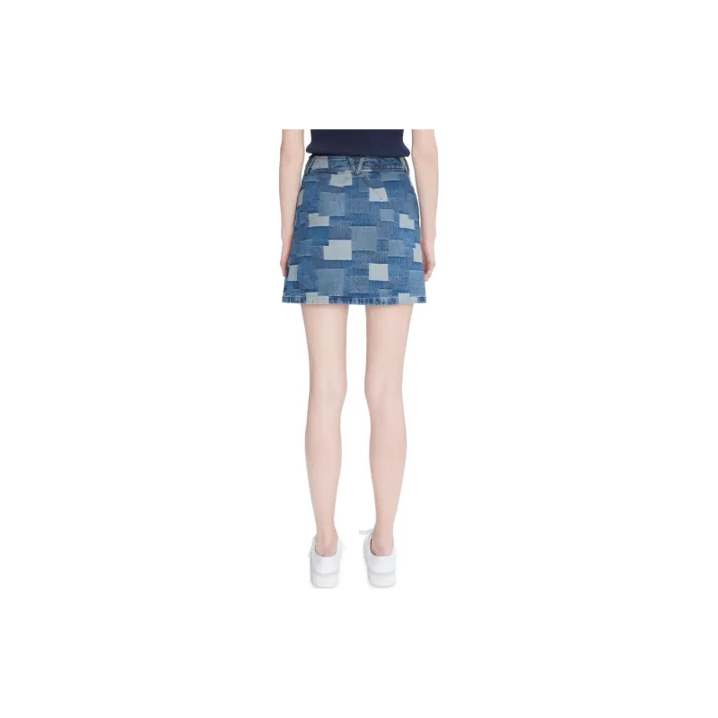 A.P.C Mary-Jane High-Waist Patchwork Mini Skirt-4