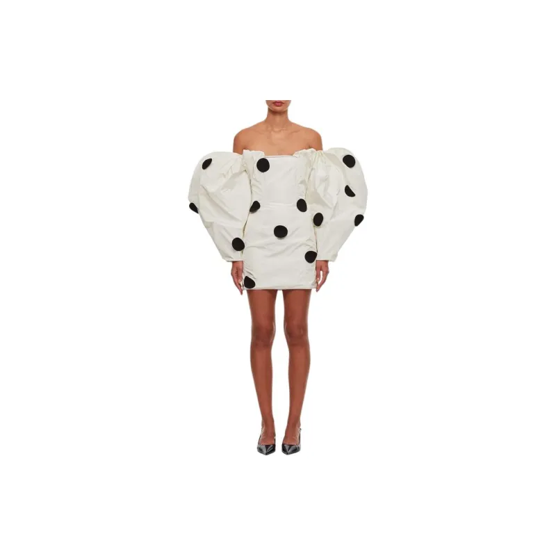 Jacquemus La Robe Taffetas Dress 'Off White/Black'-1