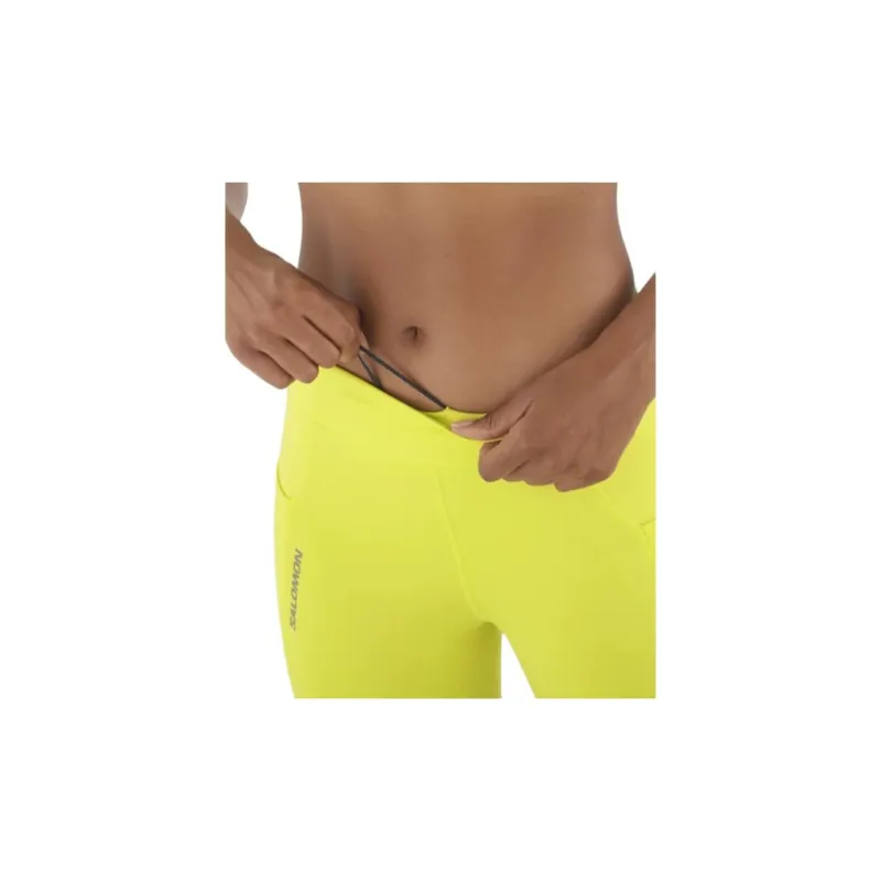 SALOMON CROSS RUN Sports Shorts Women's Sulfur Spring-4