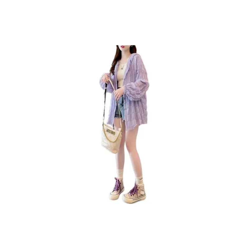 Juden Choi Sun Protection Clothing Women's Purple-3