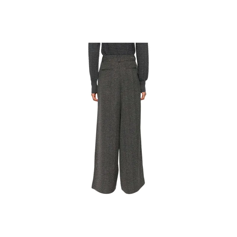 Essentiel Antwerp Herringbone Wide-leg Trousers-2