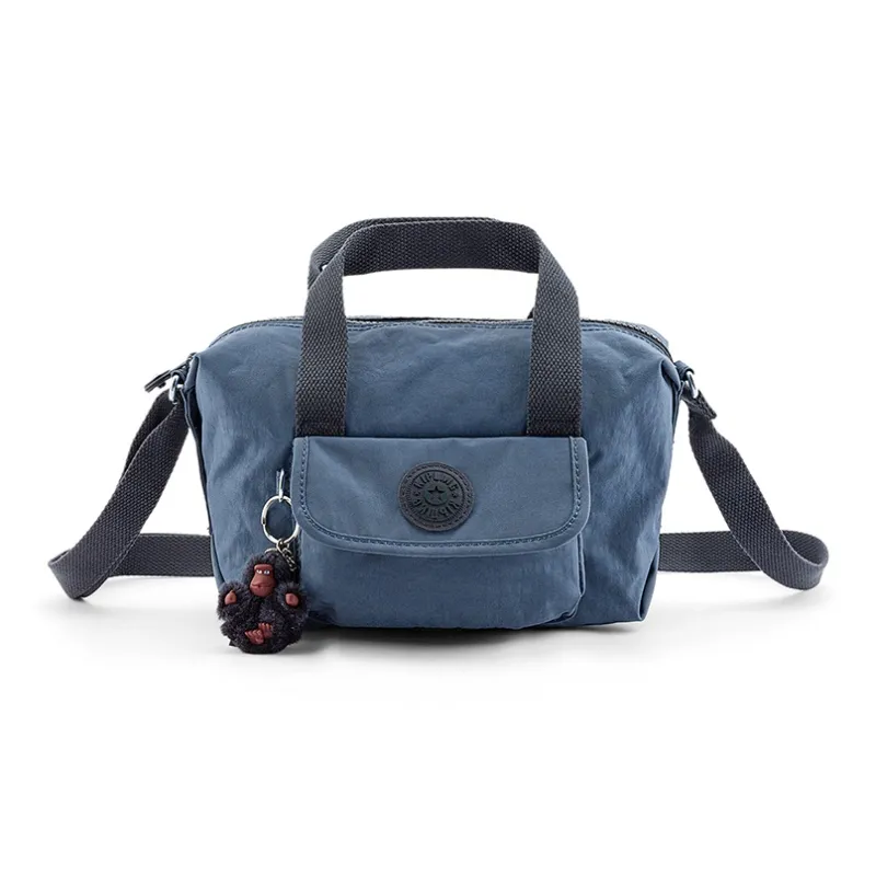 Kipling Polyamide, Travel Commute One Shoulder Handbag Small Size Unisex Soft Pink/Dark Gray-4