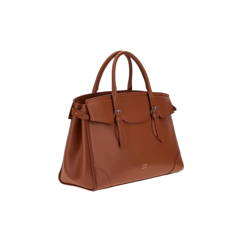 GUESS Genuine Leather Shoulder Bag Crossbody Bag Handbag Large Size Women's Brown-1